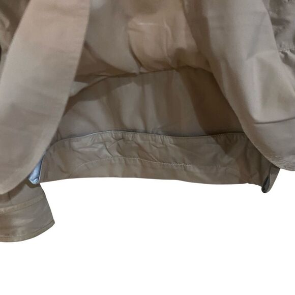 Lululemon Out and About Peplum water repellent cream Jacket Ecru size 4 with hoo - Picture 7 of 11